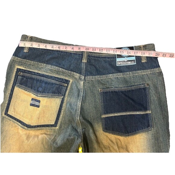 Vintage Y2K Enyce Faded Baggy Jeans Skater‎ Bleached 40x30 Crazy Wash Grunge - Picture 7 of 7